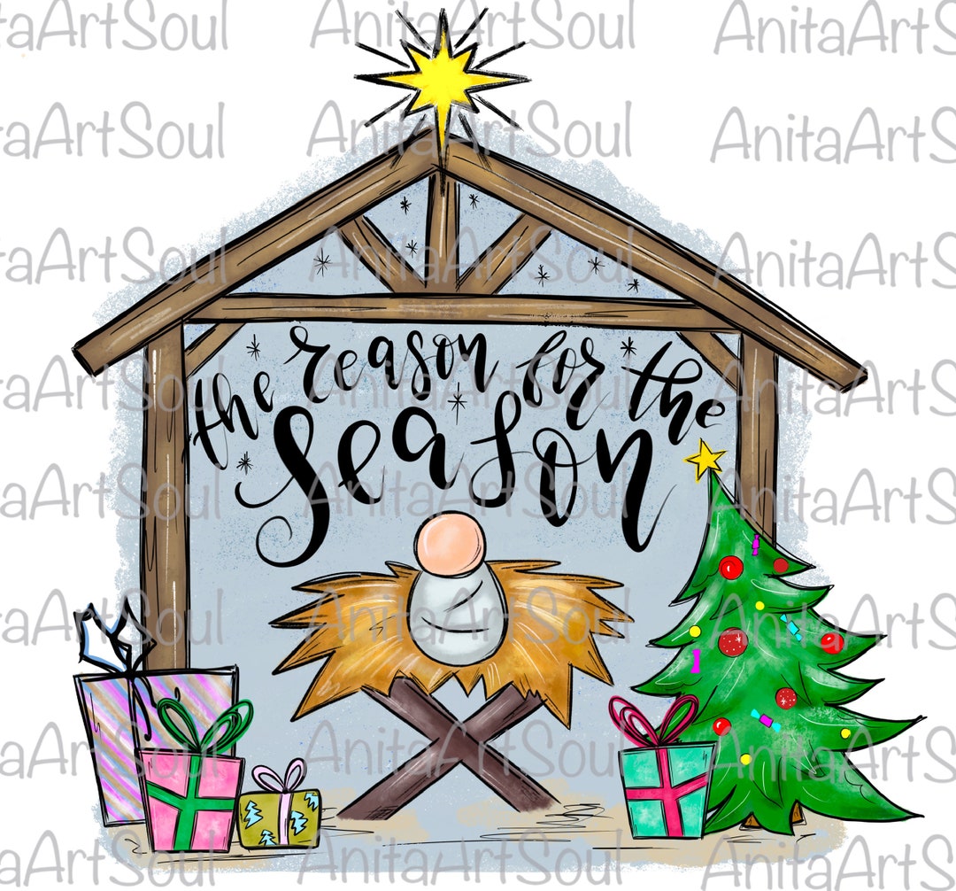 Christmas Sublimation PNG Design Baby Jesus Manger the - Etsy