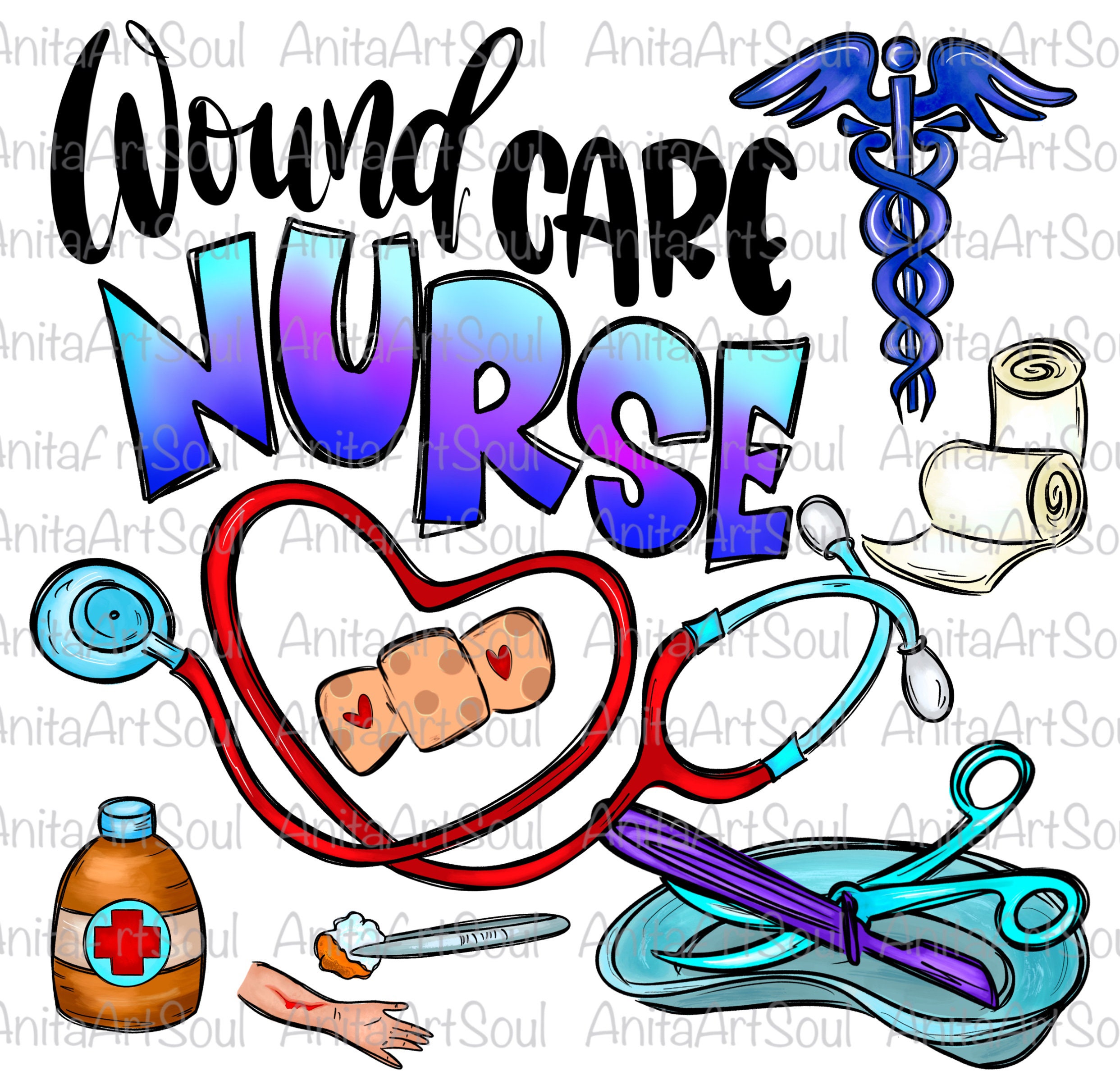 Wound Care Nurse Appreciation RN Wound Nursing' Sticker