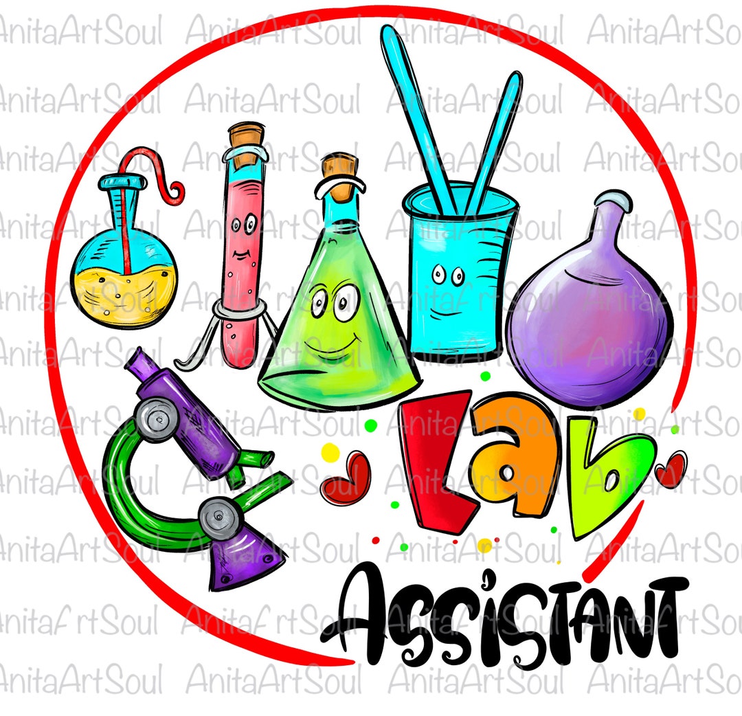 Lab Assistant Sublimation PNG Design, Laboratory Technician, Hand Drawn ...