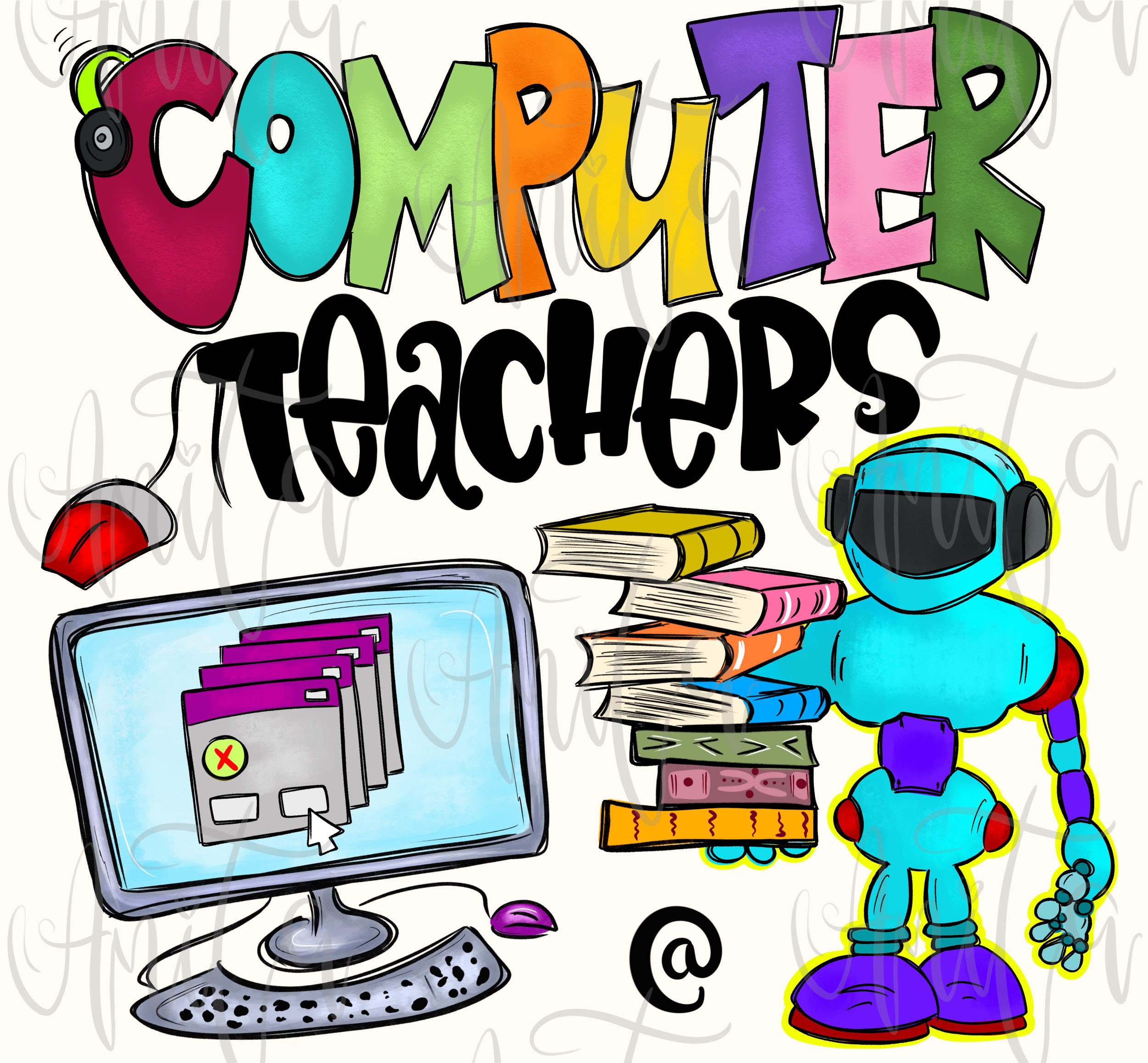 Computer Research Clipart