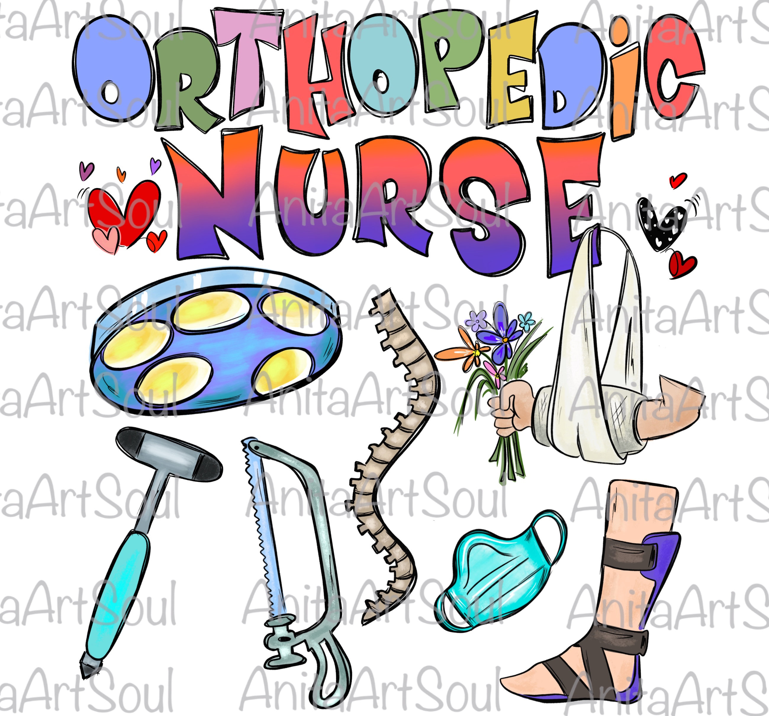 Orthopedic Nurse Sublimation PNG Design Orthopedic Surgeon Etsy