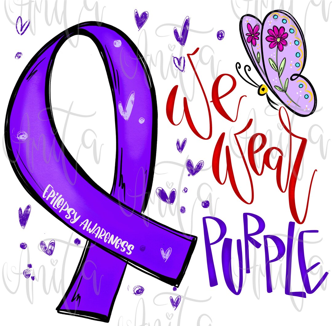 We Wear Purple PNG Sublimation Design Epilepsy Awareness - Etsy