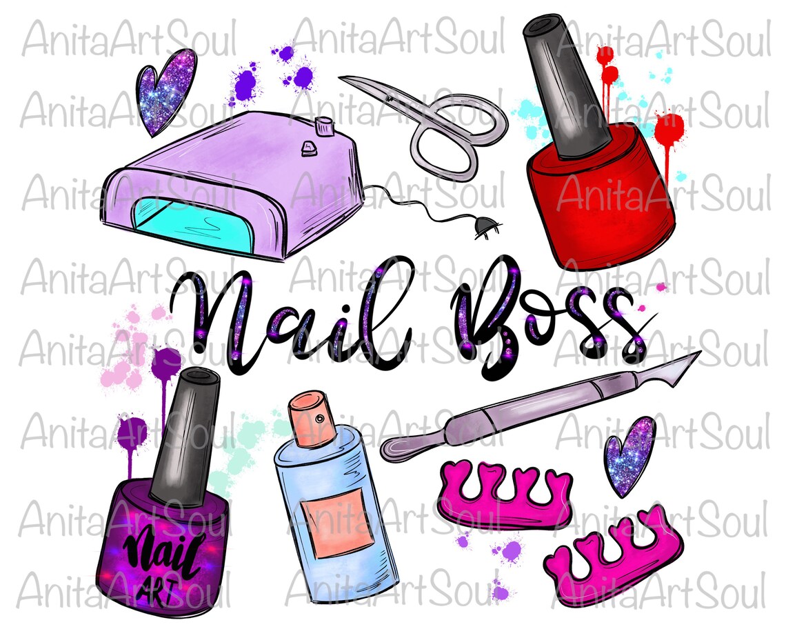 NAIL Boss nail tech Sublimation PNG Design Nail Technician Etsy