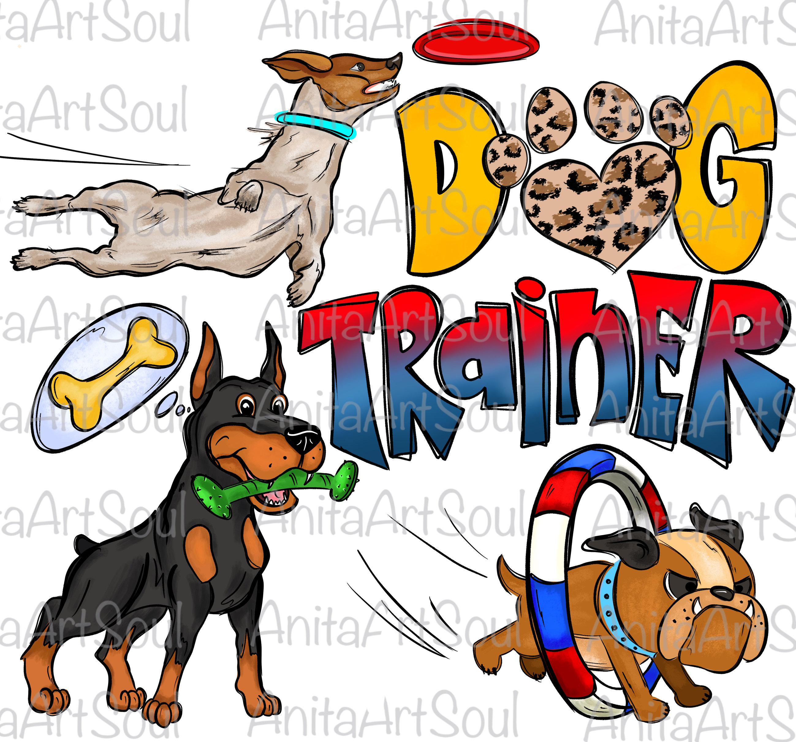 Dog Training Clipart - Etsy