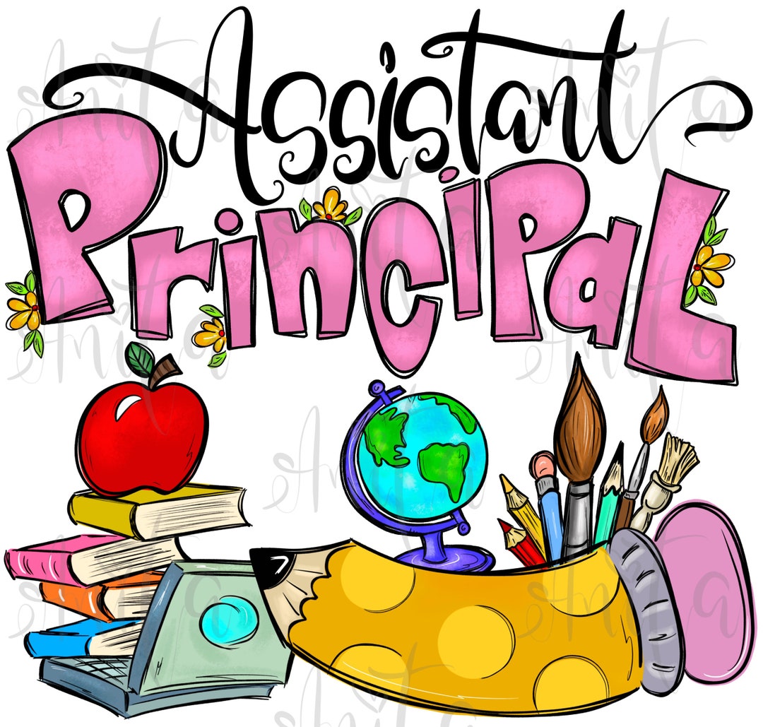 Assistant Principalsublimation PNG Design, Back to School, Hand Drawn ...