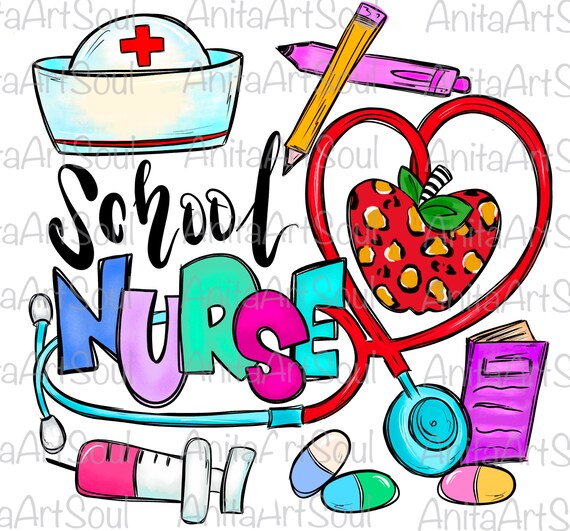 School Nurse with Stethescope Sublimated design on a mat coaster round Designed School Nurse with Stethescope Sublimated design on a mat coaster round Designed