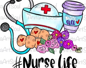 er nurse png Hand Drawn Sublimation Profession png Digital Download doctor png Emergensy nurse png lpn png Printable Digital Art