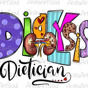 Dialysis Secretery Sublimation PNG Design, Dialysis Tech, Dialysis dietician, kidney dialysis, Hand Drawn Digital Download, Doodle Letters