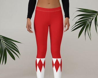 Red Fighter Cosplay Leggings or Capris | Women's, Plus, Baby, Kids, Youth, & Men's Sizes!