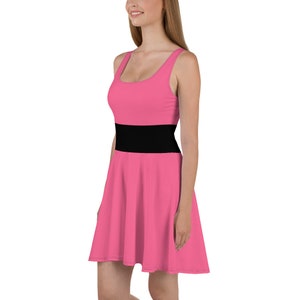 Vestido skater de cosplay de flor