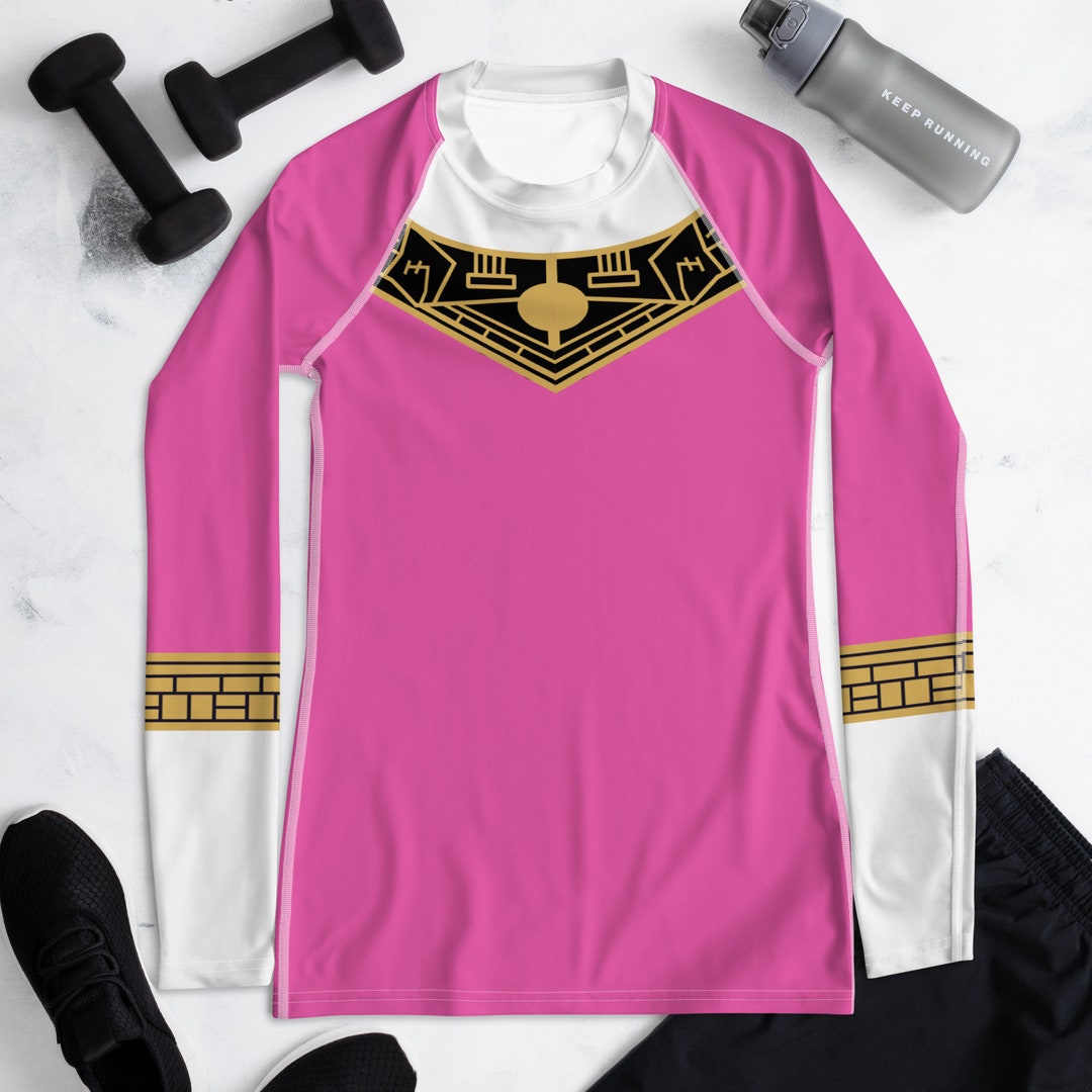Pink Fighter geometric Rash Guard Shirt Women's, Plus, Kids, Youth ...