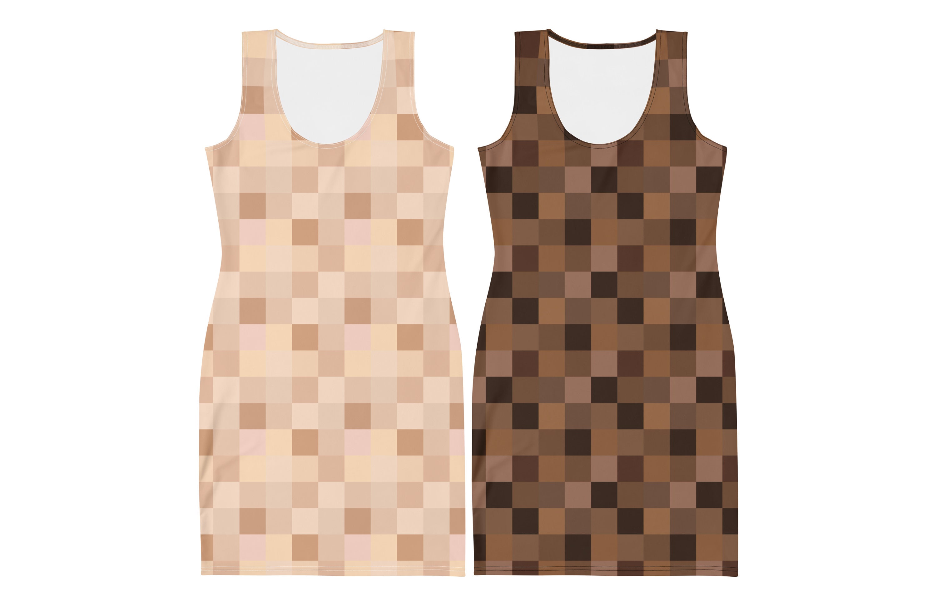 Beige Brown Dress - Etsy