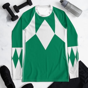 Green Fighter Rash Guard Shirt