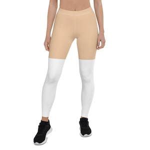 Weiße Falsche Oberschenkel Hohe Cosplay Leggings | Damen-, Plus-, Kinder-, Jugend- und Herrengrößen!
