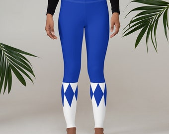 Blue Fighter Cosplay Leggings or Capris | Women&#39;s, Plus, Baby, Kids, Youth, & Men&#39;s Sizes!