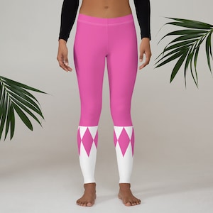 Pink Fighter Cosplay Leggings or Capris | Women&#39;s, Plus, Baby, Kids, Youth, & Men&#39;s Sizes!