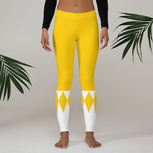 Yellow Fighter Cosplay Leggings or Capris | Women&#39;s, Plus, Baby, Kids, Youth, & Men&#39;s Sizes!