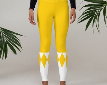 Yellow Fighter Cosplay Leggings or Capris | Women&#39;s, Plus, Baby, Kids, Youth, & Men&#39;s Sizes!