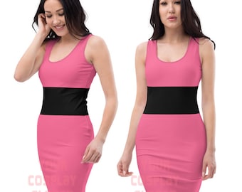 Super Sisters Pink Cosplay Bodycon Dress