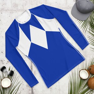 Blue Fighter Rash Guard Shirt | ALL BLUE SLEEVES