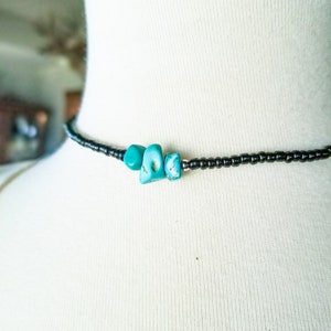 Seed Bead Choker, Turquoise Choker, Choker, Western Jewelry, Western Choker, Turquoise Jewelry