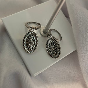 Silver or gold snake huggie hoop earrings