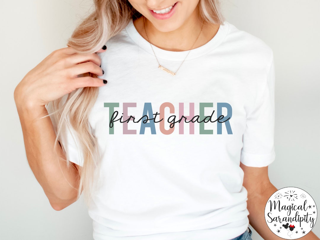 First Gradeteacher Shirt, First Grade Teacher, Teacher Shirt, First ...