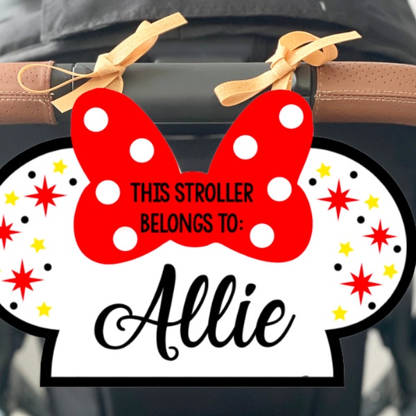 Disney Stroller Tag, Disney Stroller Sign, Cast Member Stroller Spotter, Disney Trip Gift, Luggage Tags, Scooter, Wheelchair, Personalized