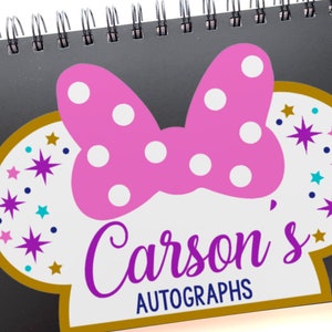 2025 Disney Character Autograph Book, Personalized Signature Book, Photo Album, Memory Book, Surprise Trip Reveal Gift, Vacation Scrapbook
