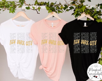 NYC Bachelorette Party Shirt: 90s Retro Girls Trip Tee