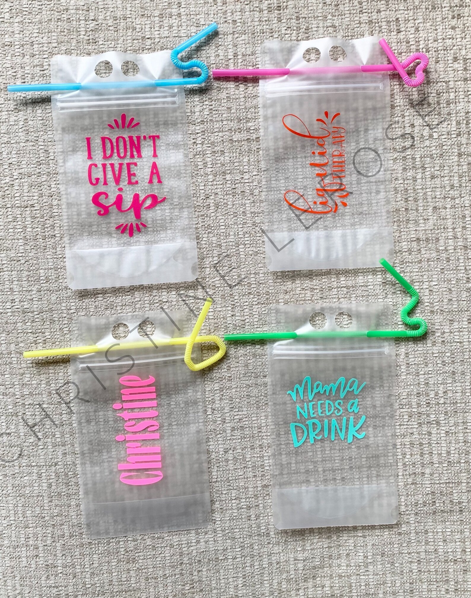 Custom Reusable Drink Pouches Etsy