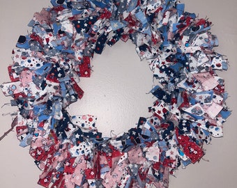 Patriotic Rag Wreath
