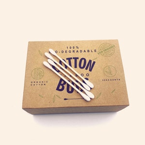 400-800 Bamboo Cotton Earbud Sticks Swabs Q Tips Vegan Eco Friendly Packs Compostable Biodegradable Natural Zero Waste Makeup