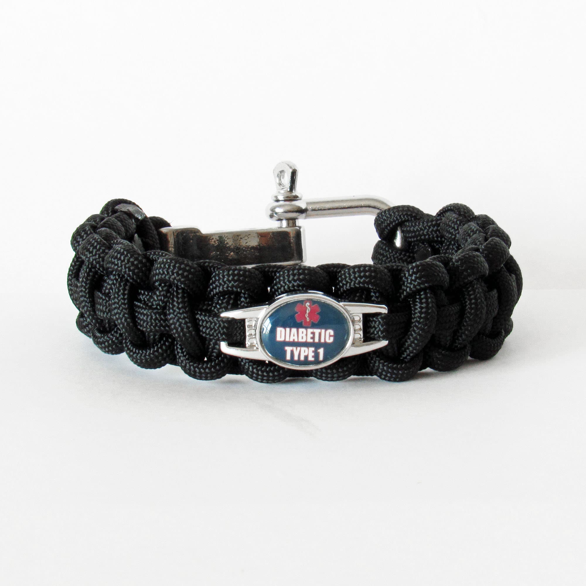 Micro Paracord Bracelet with Engraved Stainless Steel Medical ID