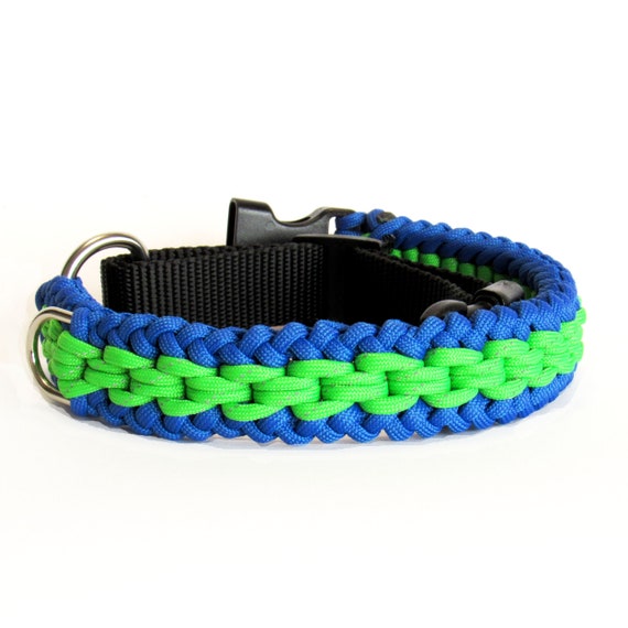 Large Adjustable Paracord Dog Collar Adjustable From 18 23 Etsy