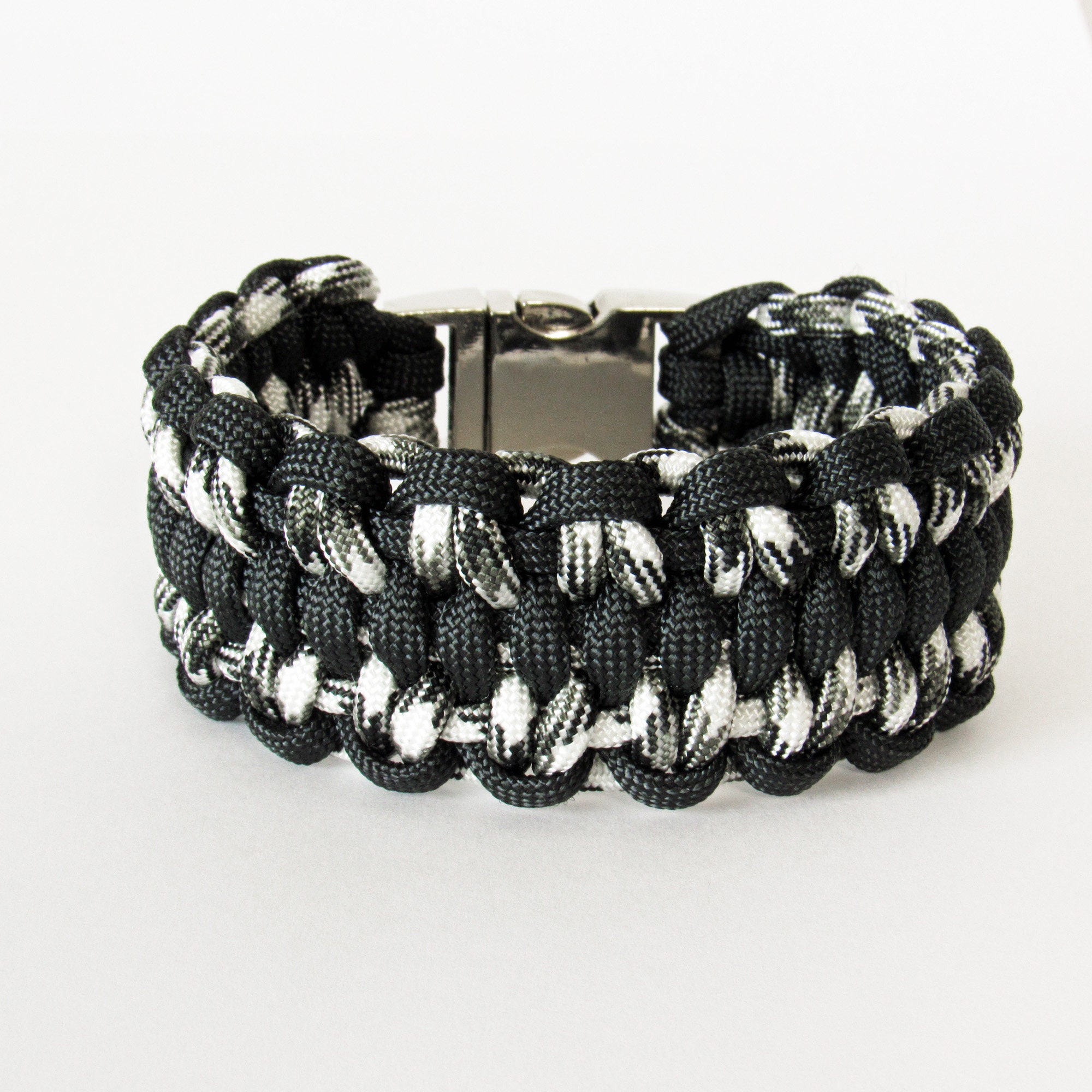 Black and Urban Camo Paracord Survival Bracelet Solomon Etsy