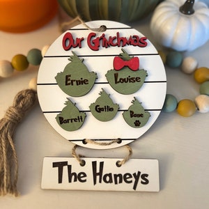 Grinch Ornament, Personalized Family Ornament, Customized, The Grinch, Stocking Tag, Grinchmas Christmas Decor, Grinch Decor, Xmas, Gift