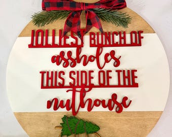 National Lampoons Weihnachtsferien, Urlaub Film Dekor, Clark Griswold, Nuthouse, Weihnachten Türschild, Jolliest Bunch Türschild