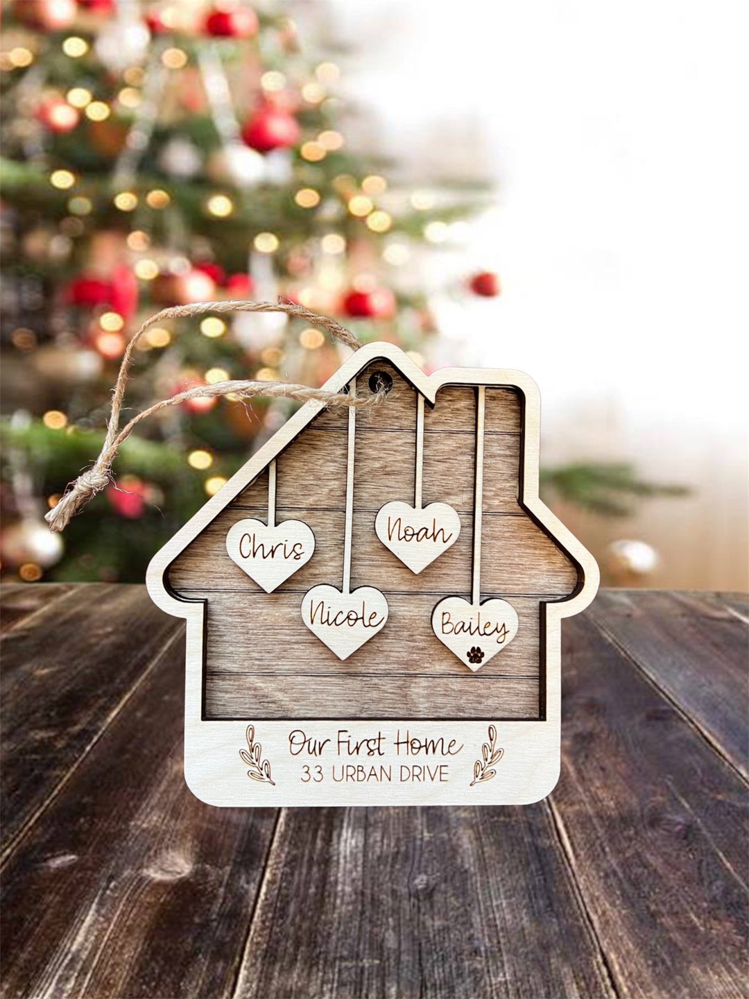 Personalized Family Ornament, Family Names, New Home Gift, Our First ...