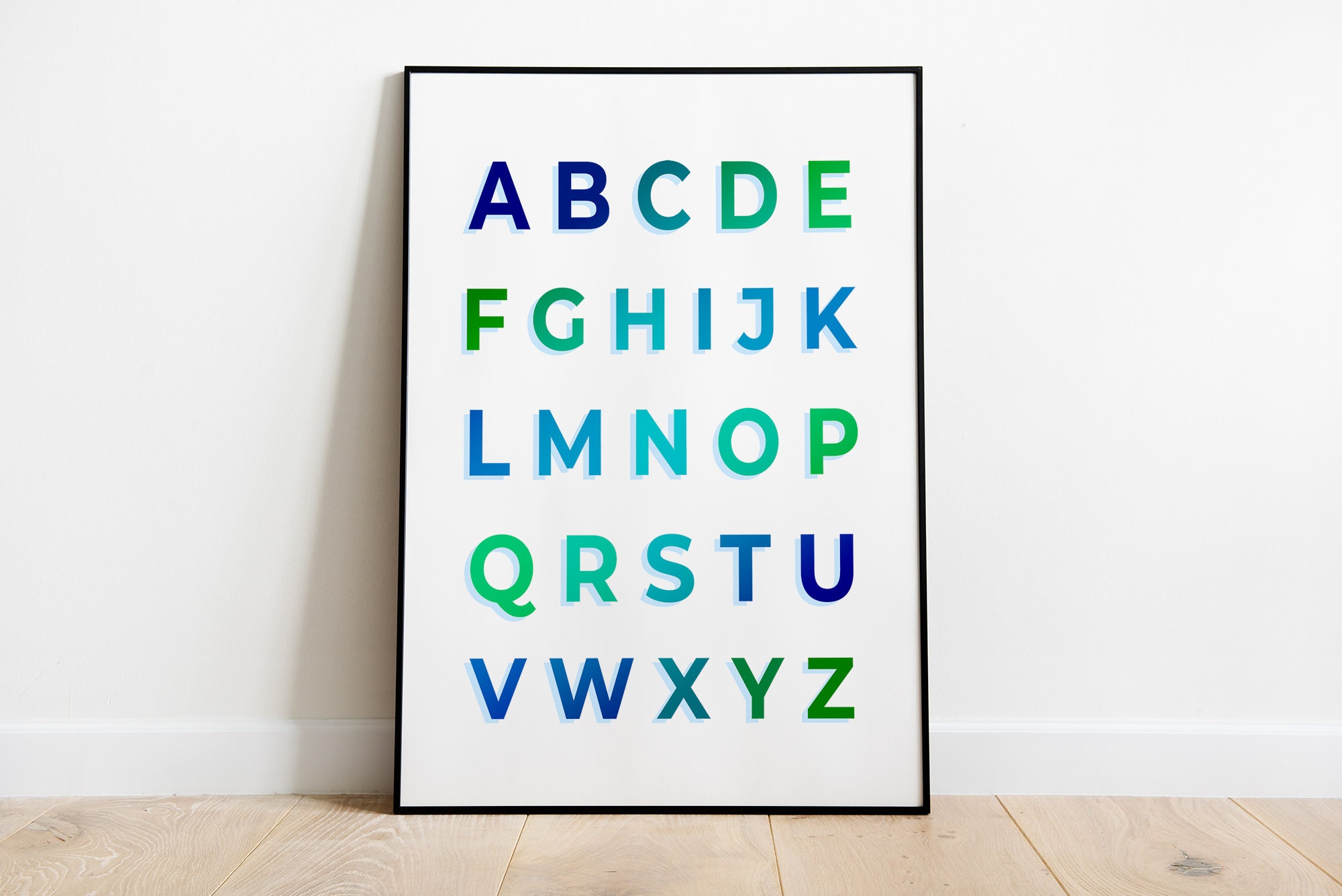 Alphabet Poster ABC Wall Art Prints Preschool Nursery Decor | Etsy