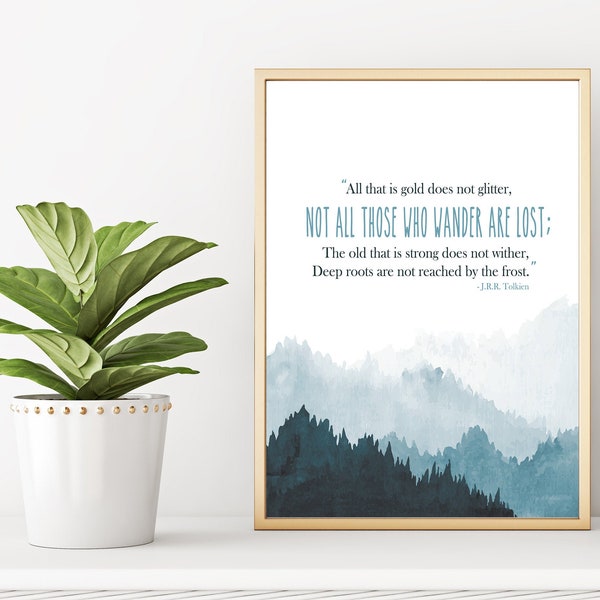 LOTR | The Riddle of Strider | Watercolor Art Poster | Decor | J.R.R Tolkien | Bilbo Poem