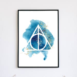 Watercolor Geometric Triangle | Instant Digital Download | Gift Idea | Poster | Adult & Kids Room