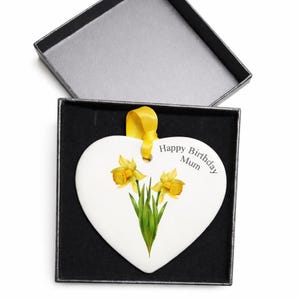 Personalised Birthday Gift for Her - March Birth Flower - March Birthday Gifts for Friend - Daffodil Gifts - Birthday Card for Daughter