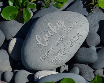 Personalised Pet Memorial Stone, Cat Memorial Stone, Dog Memorial Stone, Pet Grave Marker, Pet Memorial Gift , Dog Cat Memory Stone, Pebble