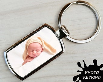 Photo Keyring - Personalised Keyring Fathers Day Gift  Birthday Gift for husband, Photo Gifts, Key Ring, Key Chain, Dad Birthday Gifts