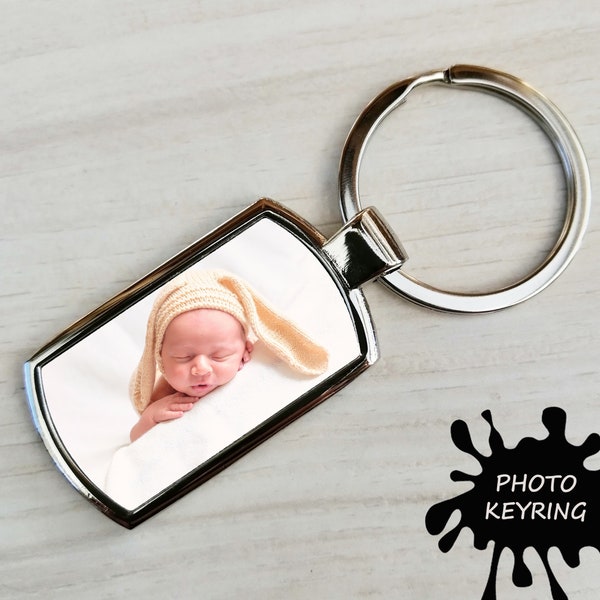 Photo Keyring - Personalised Keyring Fathers Day Gift  Birthday Gift for husband, Photo Gifts, Key Ring, Key Chain, Dad Birthday Gifts