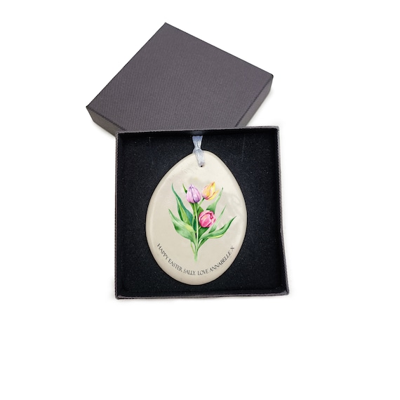 Easter Gifts - Easter Egg Decorations - Personalised Easter Gifts for Her - Tulip Gift - Easter Tree Ornament Easter Basket Stuffers Fillers