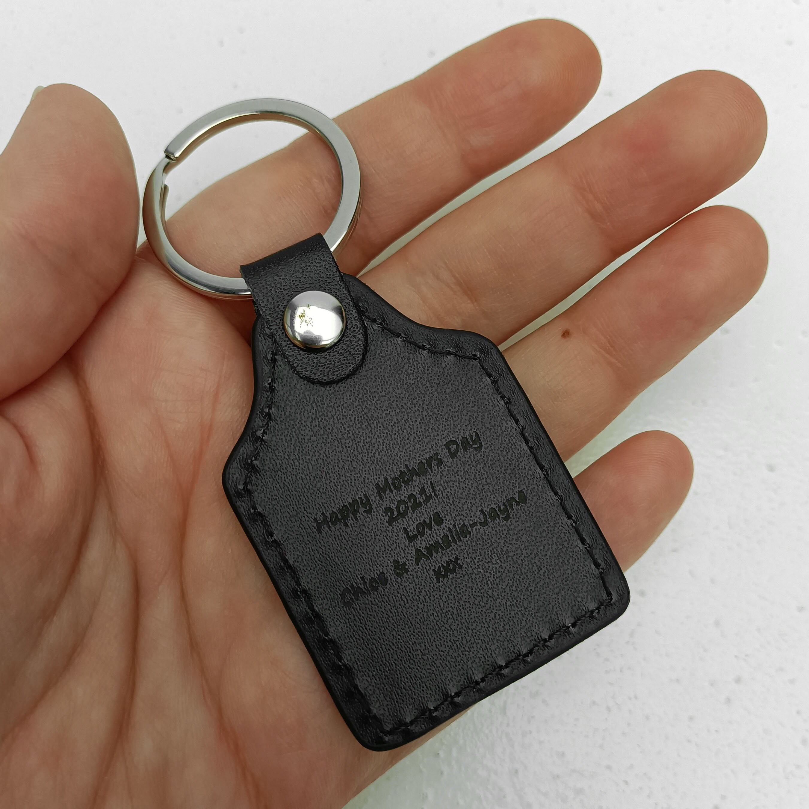 Portachiavi Personalizzato Con Foto, Acciaio Inox, Regalo Per Mamma Papà Compleanno Anniversario, UK