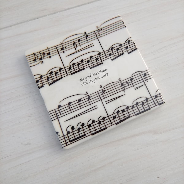Music Gifts for Musicians - Birthday Gift for Music Teacher Gift for him or her - Piano Teacher Gift - Music Coasters - Violin Teacher gift