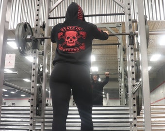 Vintage Gym Life Squat Bench Deadlift Workout Graphic Hoodie for Men Vintage Gym Life Squat Bench Deadlift Workout Graphic Hoodie for Men